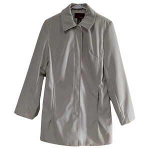 Merona Women's Tailored Trench Style Mid-Length Walking Jacket Beige, Size Small